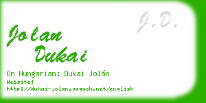 jolan dukai business card